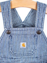 Load image into Gallery viewer, Carhartt Navy Hickory Stripe Dungaree Shorties - Age 12-18 months
