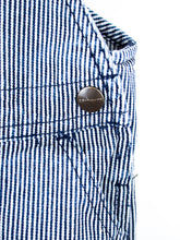 Load image into Gallery viewer, Carhartt Navy Hickory Stripe Dungaree Shorties - Age 12-18 months
