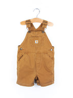 Carhartt Brown Dungaree Shorties - Age 18 months
