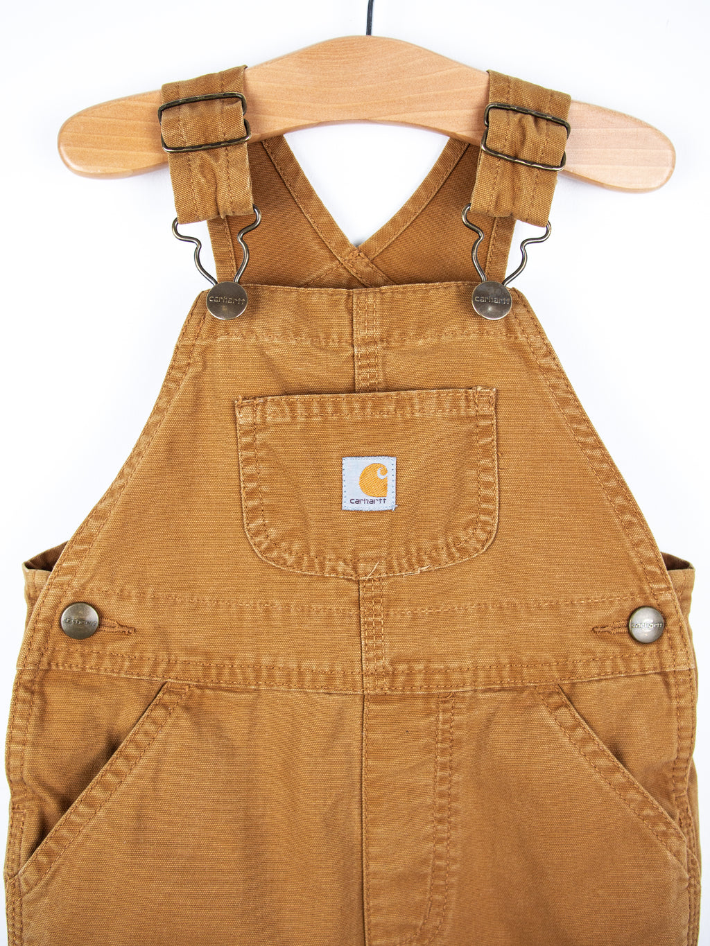 Carhartt Brown Dungaree Shorties - Age 18 months