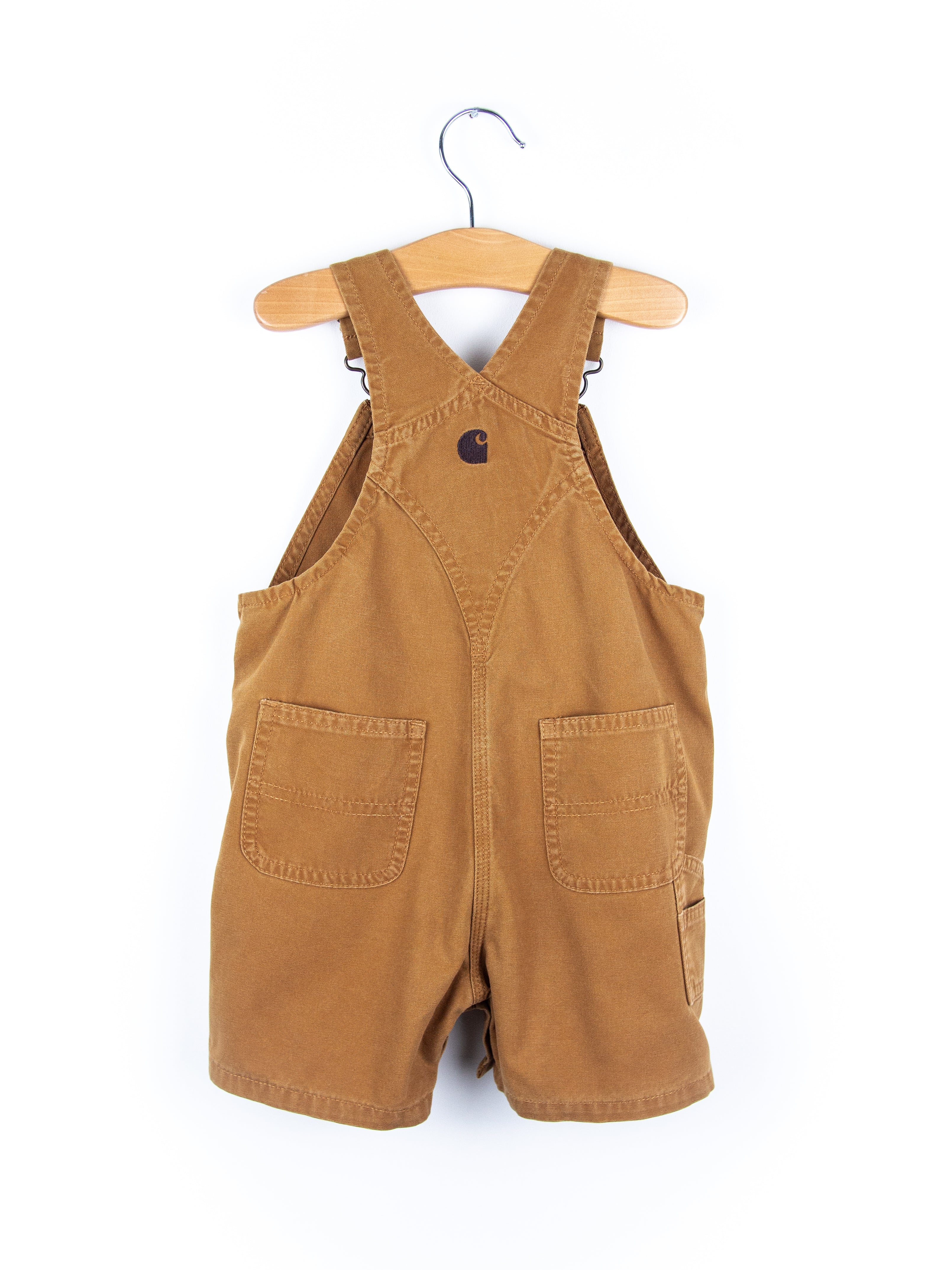 Carhartt Brown Dungaree Shorties - Age 18 months