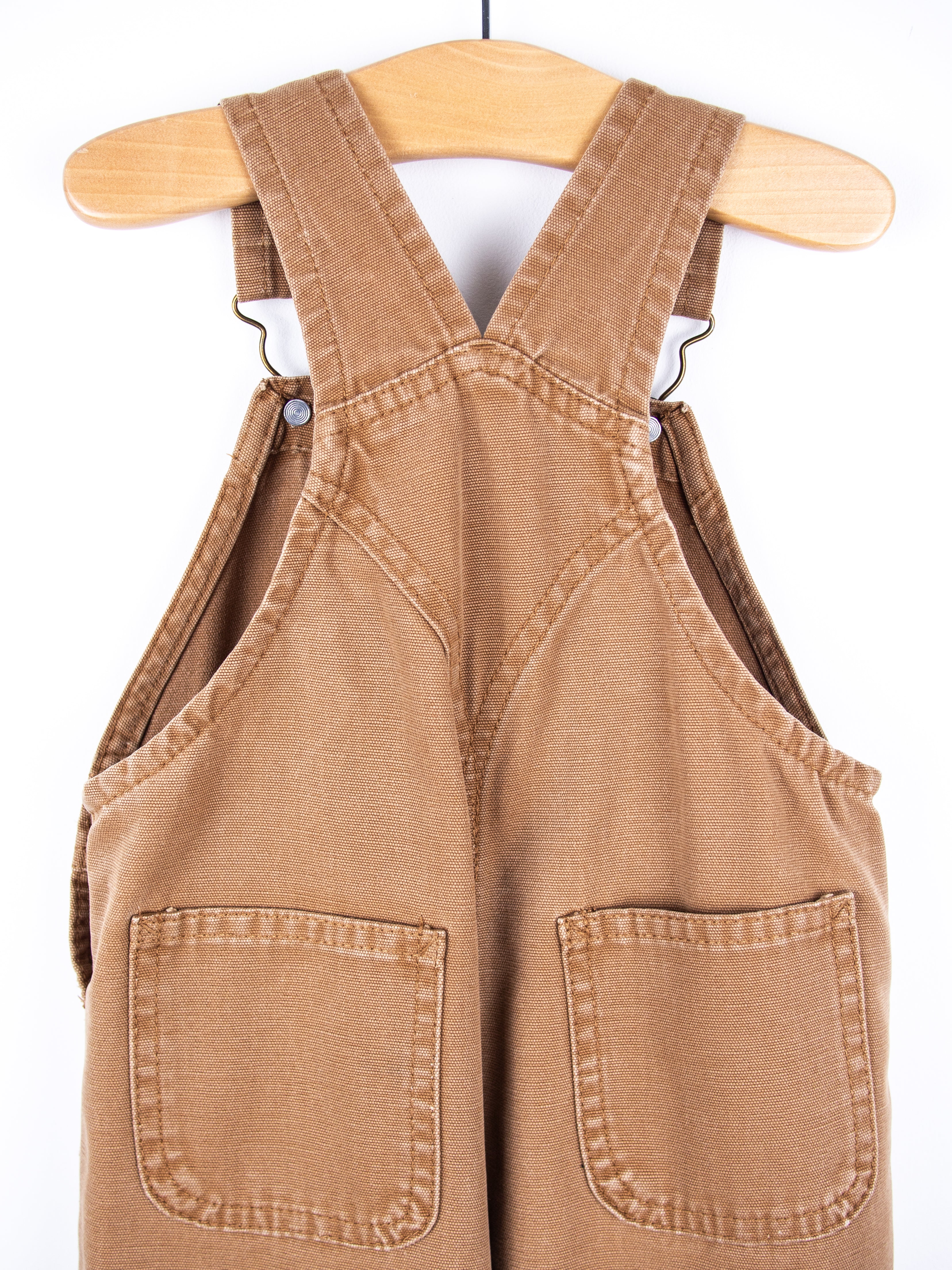 Carhartt Soft Brown Canvas Dungarees - Age 24 months