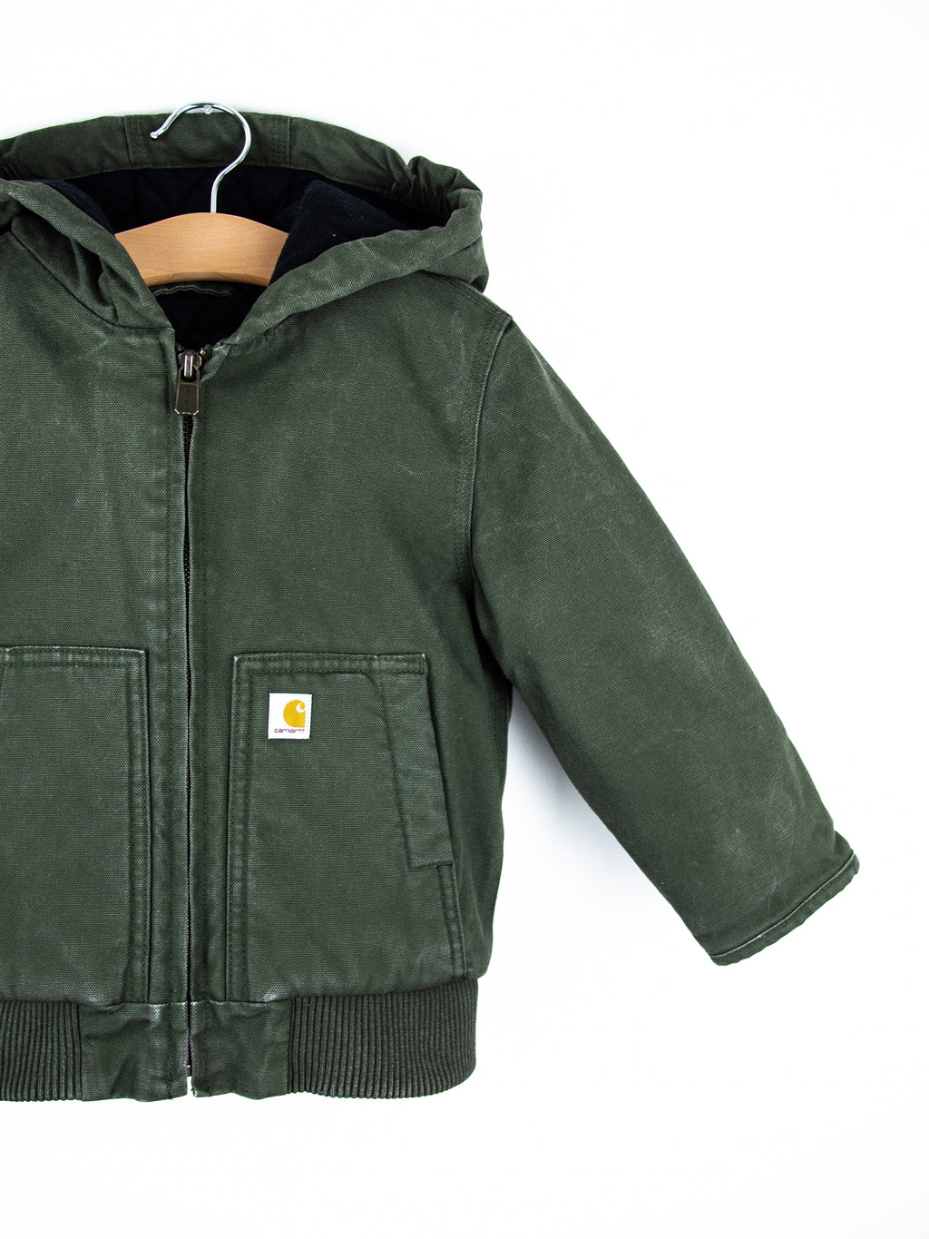 Carhartt Rare Forest Green Canvas Workwear Jacket - Age 12 months