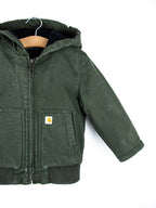 Carhartt Rare Forest Green Canvas Workwear Jacket - Age 12 months