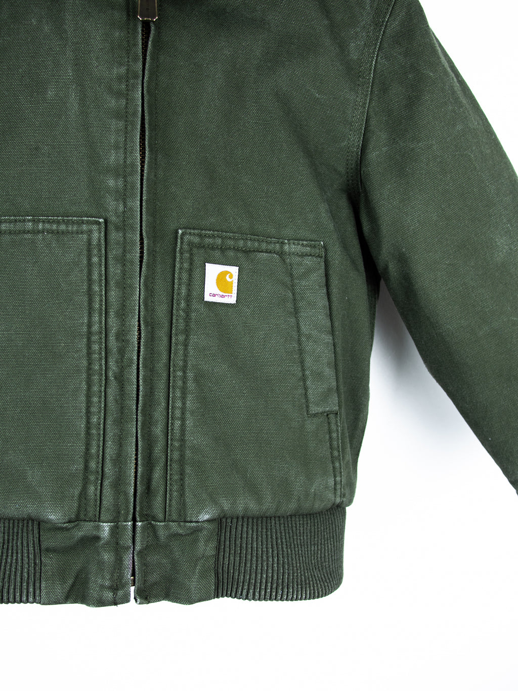 Carhartt Rare Forest Green Canvas Workwear Jacket - Age 12 months