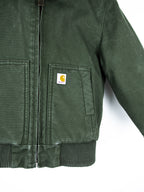 Carhartt Rare Forest Green Canvas Workwear Jacket - Age 12 months