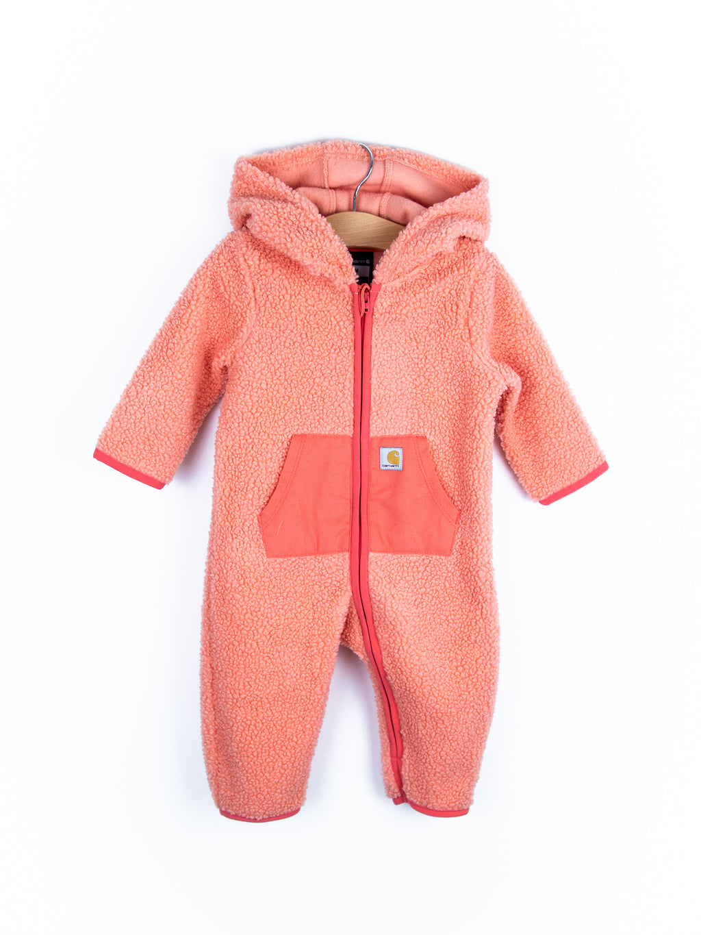 Carhartt Peach Teddy Fleece Snowsuit - Age 3-6 months