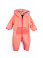 Carhartt Peach Teddy Fleece Snowsuit - Age 3-6 months