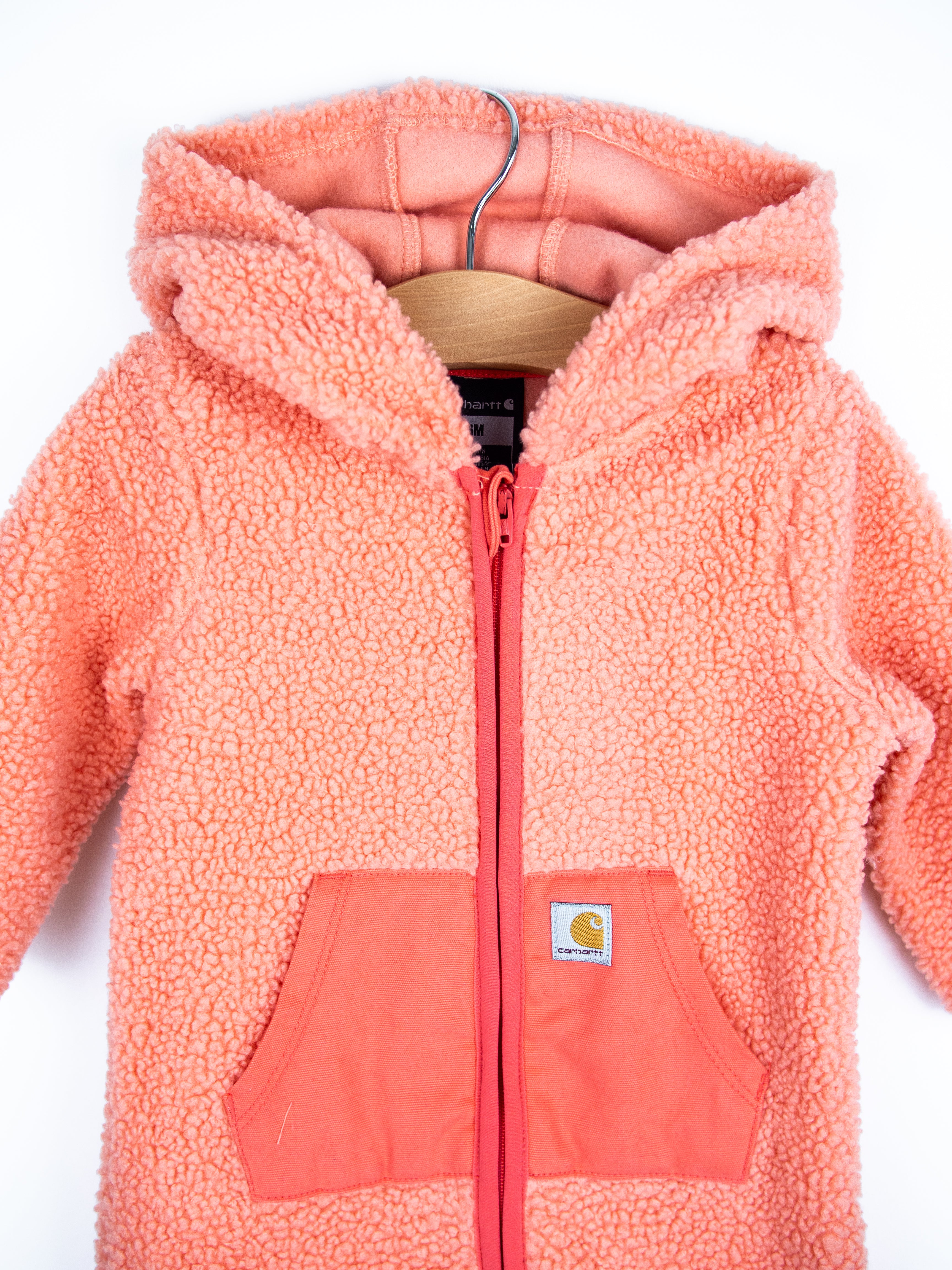 Carhartt Peach Teddy Fleece Snowsuit - NEW WITH TAGS - Age 6 months