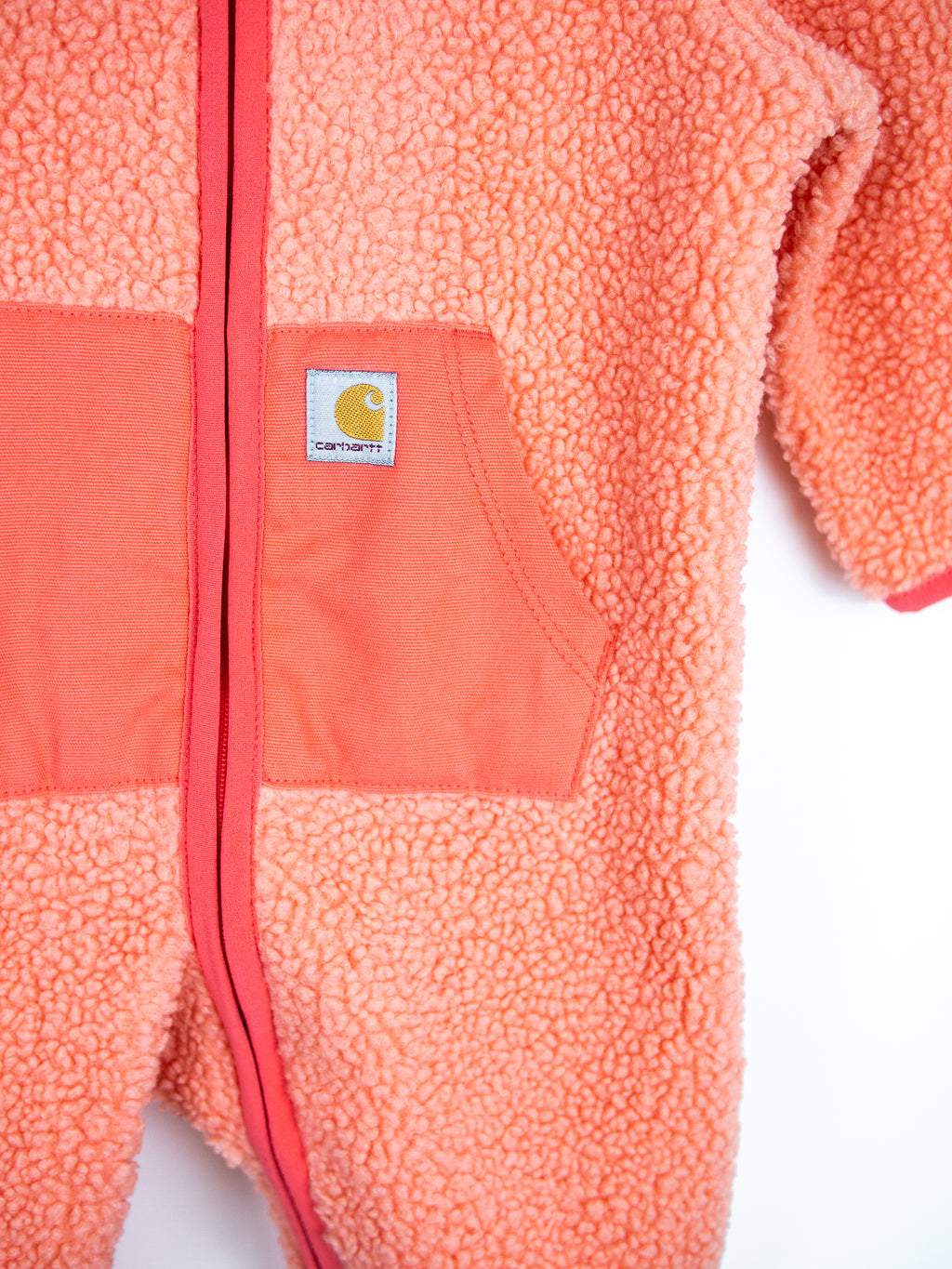 Carhartt Peach Teddy Fleece Snowsuit - Age 3-6 months