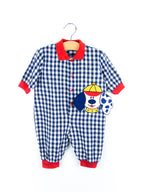 Vintage Gingham Puppy Boiler Suit - Age 3 months