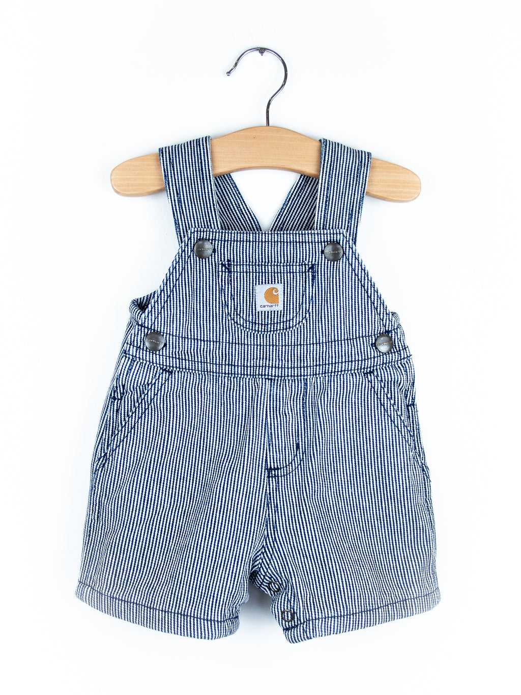 Carhartt Hickory Stripe Dungaree Shorties - Age 0-3 months