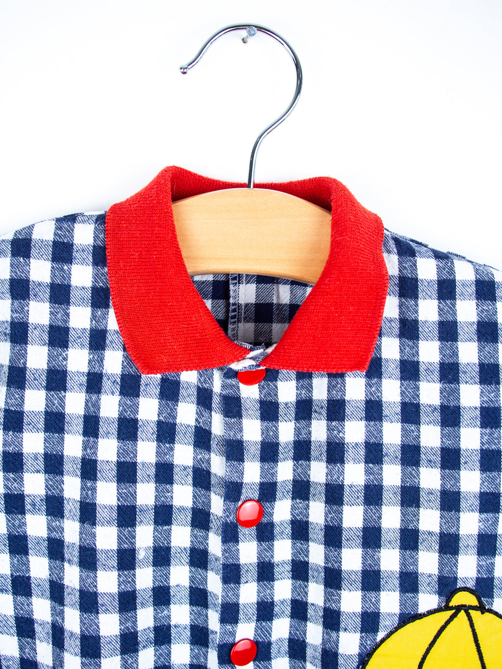 Vintage Gingham Puppy Boiler Suit - Age 3 months