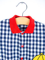 Vintage Gingham Puppy Boiler Suit - Age 3 months