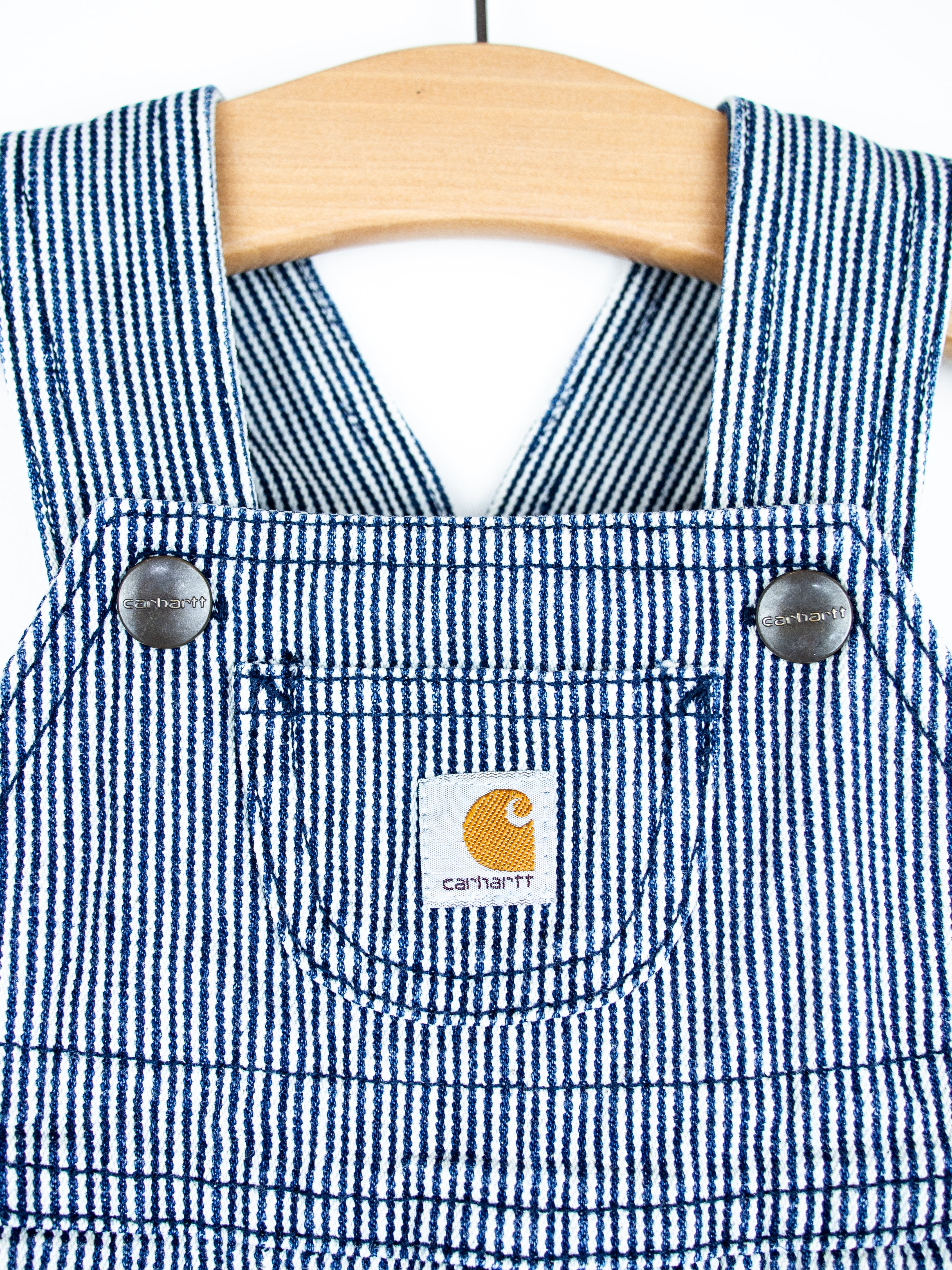Carhartt Hickory Stripe Dungaree Shorties - Age 0-3 months