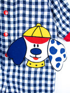 Vintage Gingham Puppy Boiler Suit - Age 3 months