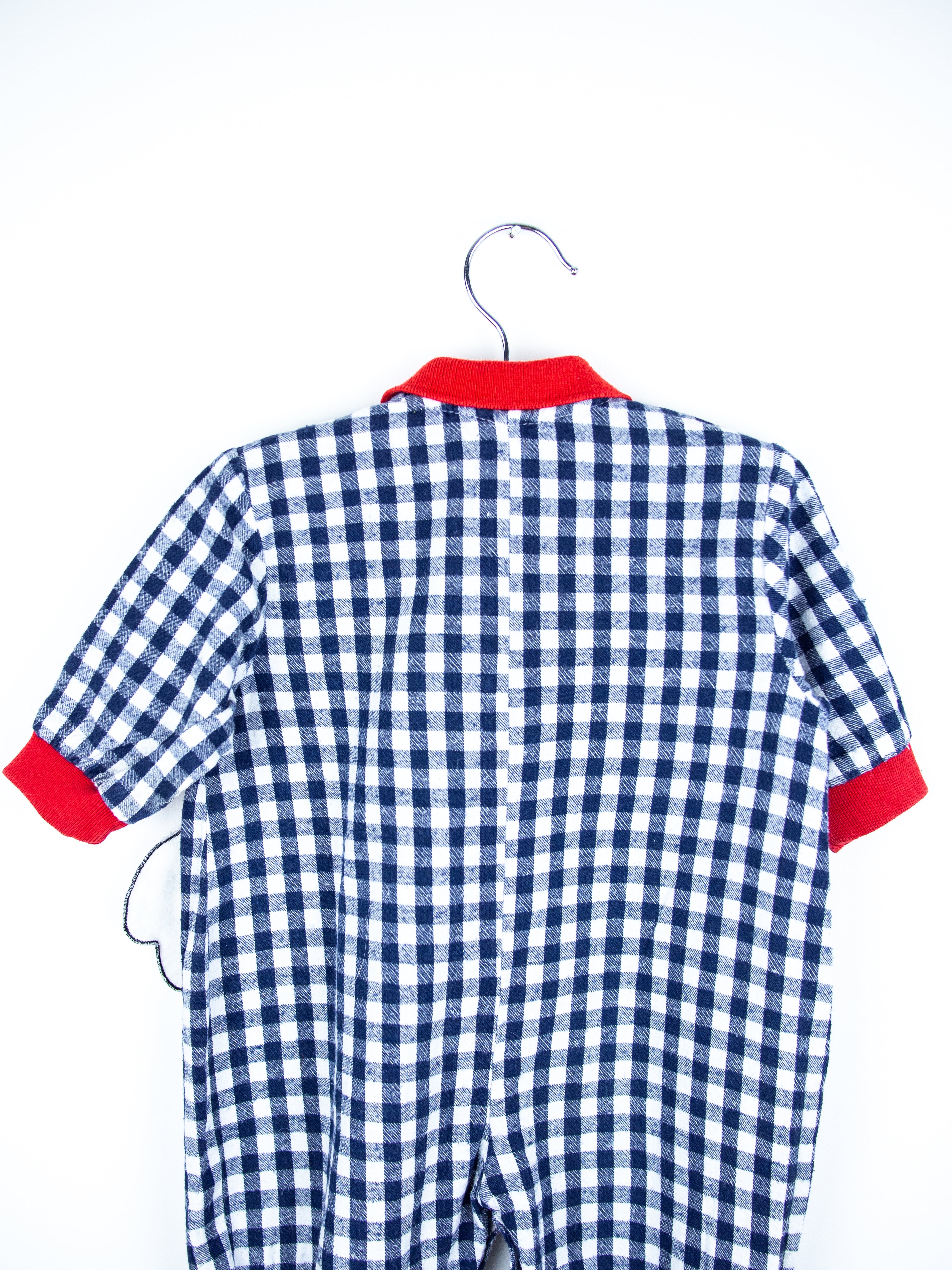 Vintage Gingham Puppy Boiler Suit - Age 3 months