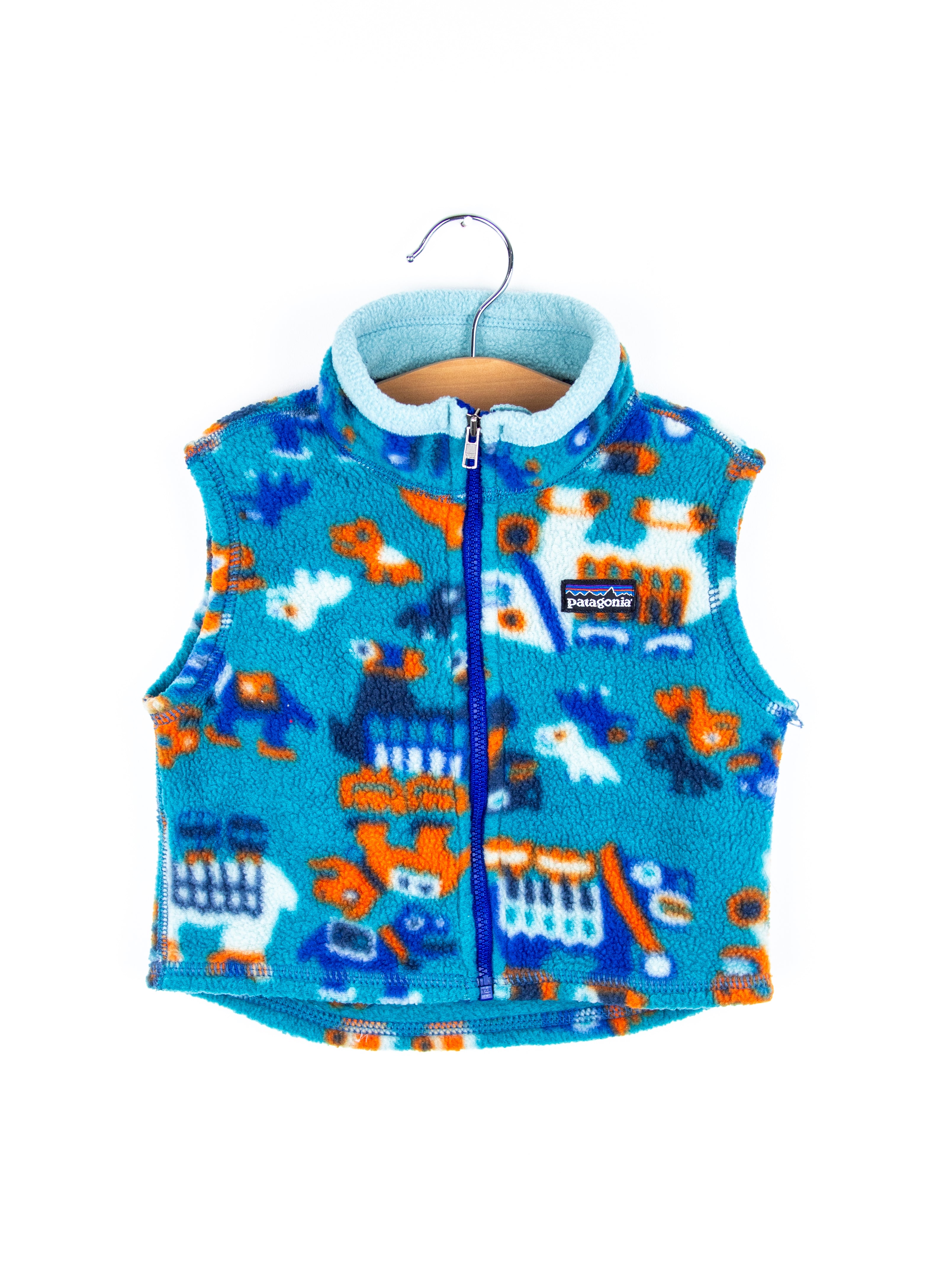 Patagonia Abstract Animal Pattern Fleece Gilet - Age 18 months
