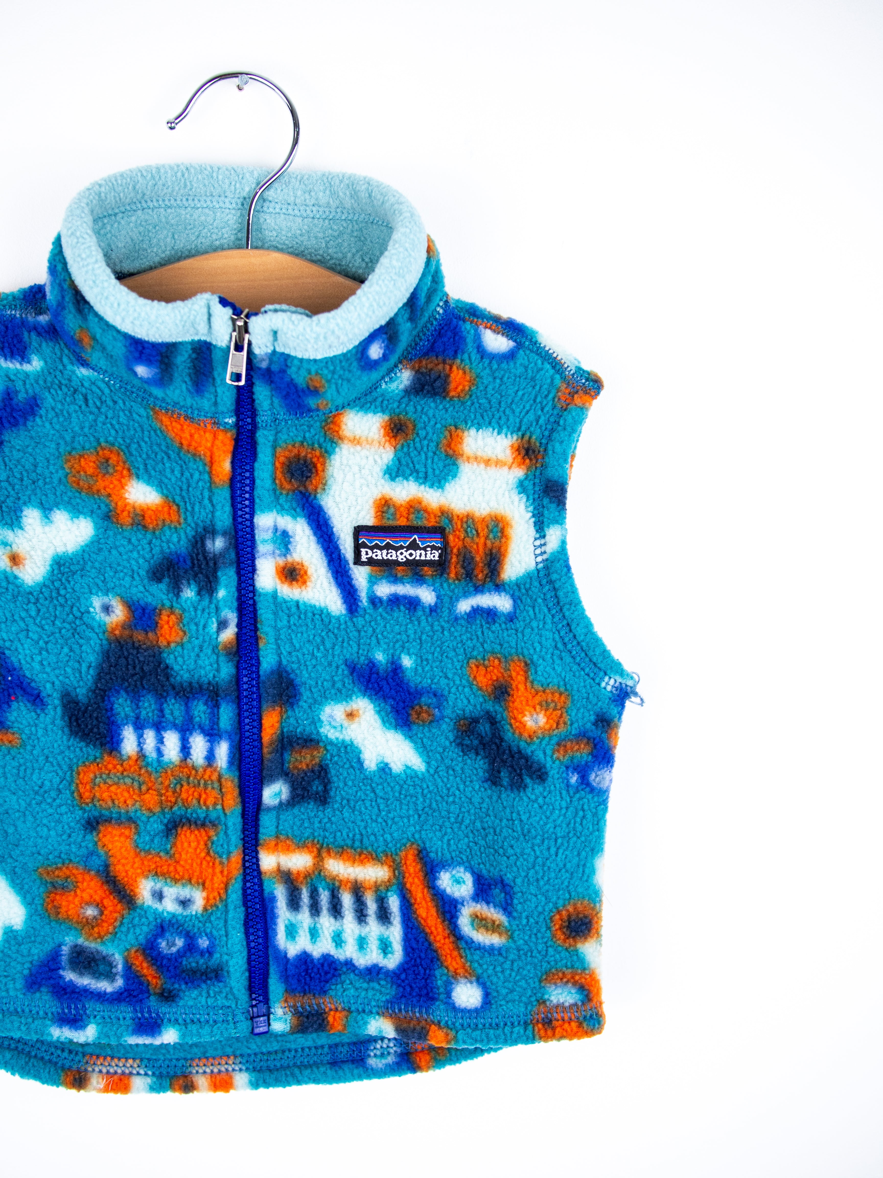 Patagonia Abstract Animal Pattern Fleece Gilet - Age 18 months