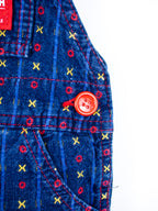 Osh Kosh Vintage Denim Noughts & Crosses Dungarees - Age 3-6 months