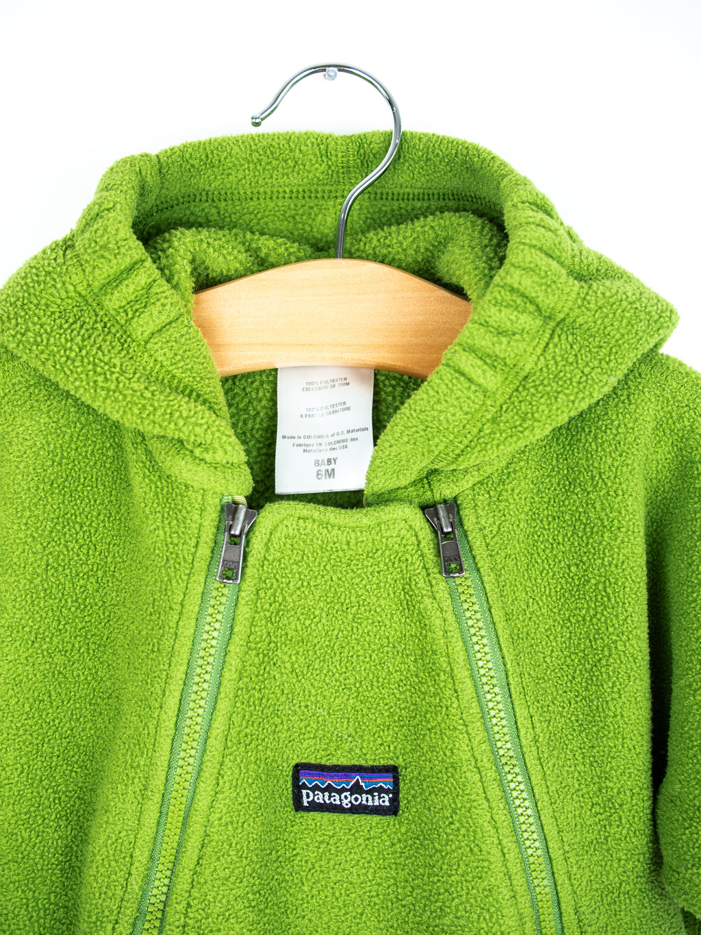 Patagonia Vintage Green Fleece Snowsuit/Sleep Bag - Age 6 months