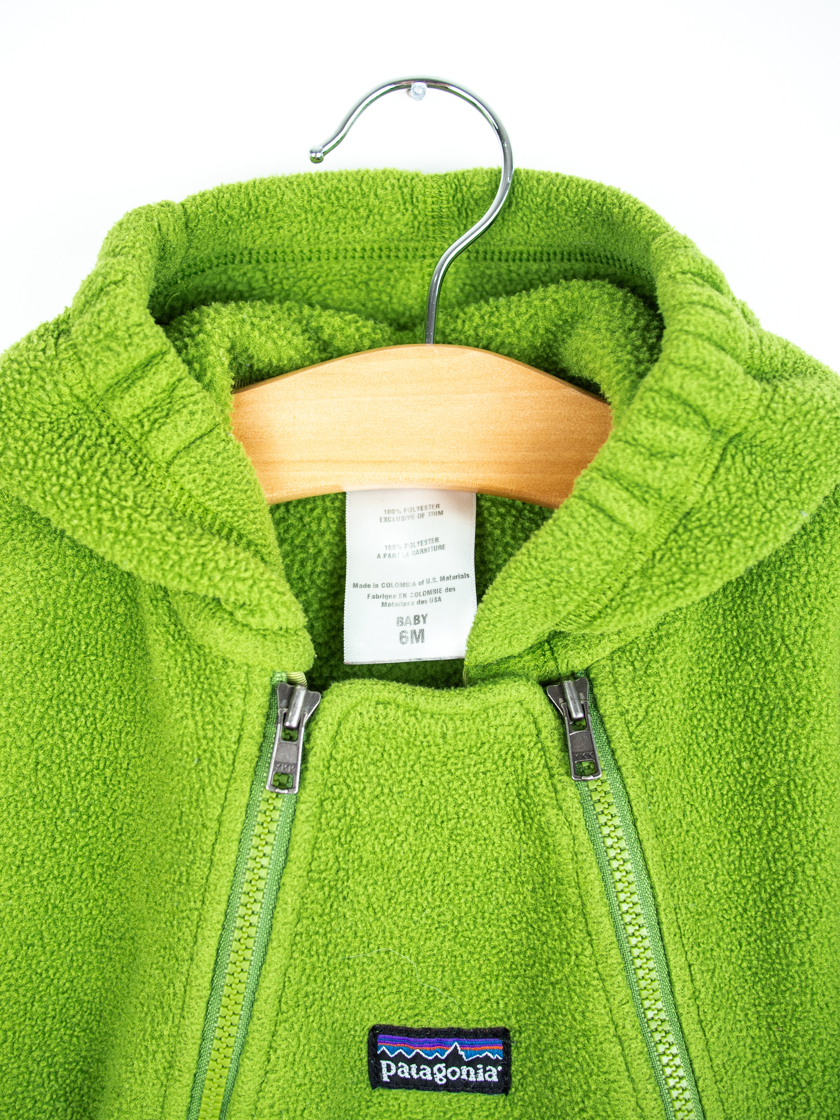 Patagonia Vintage Green Fleece Snowsuit/Sleep Bag - Age 6 months