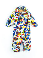 Patagonia Vintage Colourful Bird Fleece Snowsuit / Sleep Bag - Age 6 months