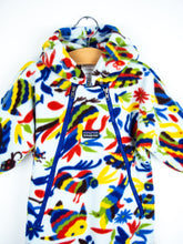 Load image into Gallery viewer, Patagonia Vintage Colourful Bird Fleece Snowsuit / Sleep Bag - Age 6 months
