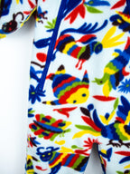 Patagonia Vintage Colourful Bird Fleece Snowsuit / Sleep Bag - Age 6 months
