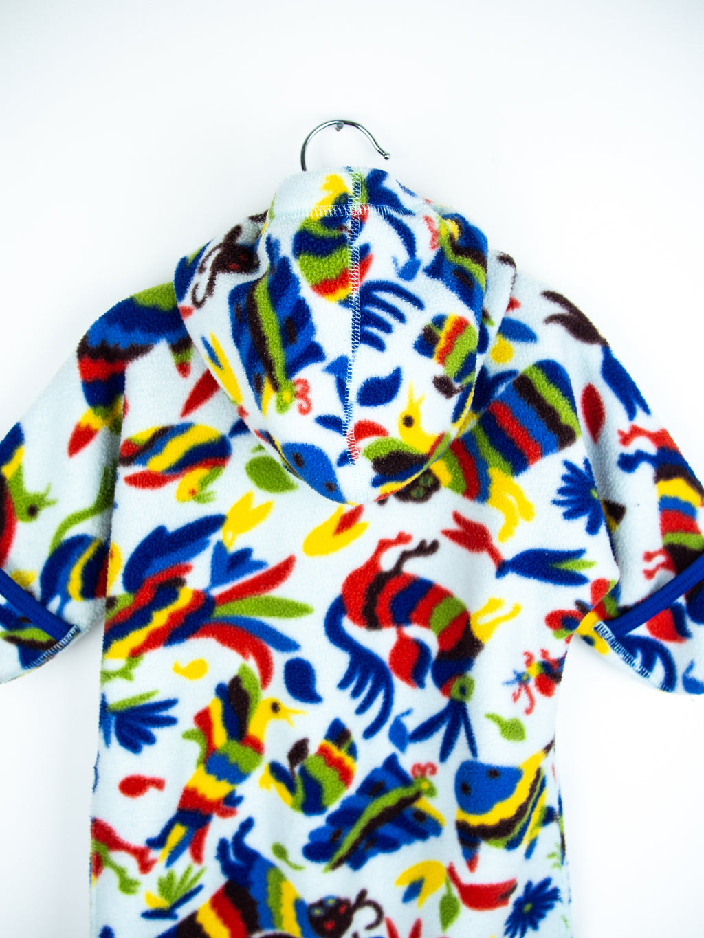 Patagonia Vintage Colourful Bird Fleece Snowsuit / Sleep Bag - Age 6 months