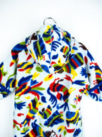 Patagonia Vintage Colourful Bird Fleece Snowsuit / Sleep Bag - Age 6 months