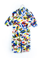 Patagonia Vintage Colourful Bird Fleece Snowsuit / Sleep Bag - Age 6 months