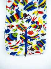 Load image into Gallery viewer, Patagonia Vintage Colourful Bird Fleece Snowsuit / Sleep Bag - Age 6 months
