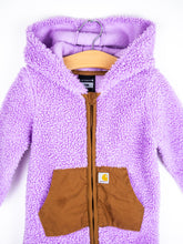 Load image into Gallery viewer, Carhartt Rare Lilac Teddy Fleece Snowsuit - Age 18-24 months
