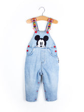 Load image into Gallery viewer, Vintage Disney Denim Mickey Mouse Dungarees - Age 18 months
