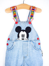 Load image into Gallery viewer, Vintage Disney Denim Mickey Mouse Dungarees - Age 18 months
