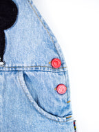 Vintage Disney Denim Mickey Mouse Dungarees - Age 18 months