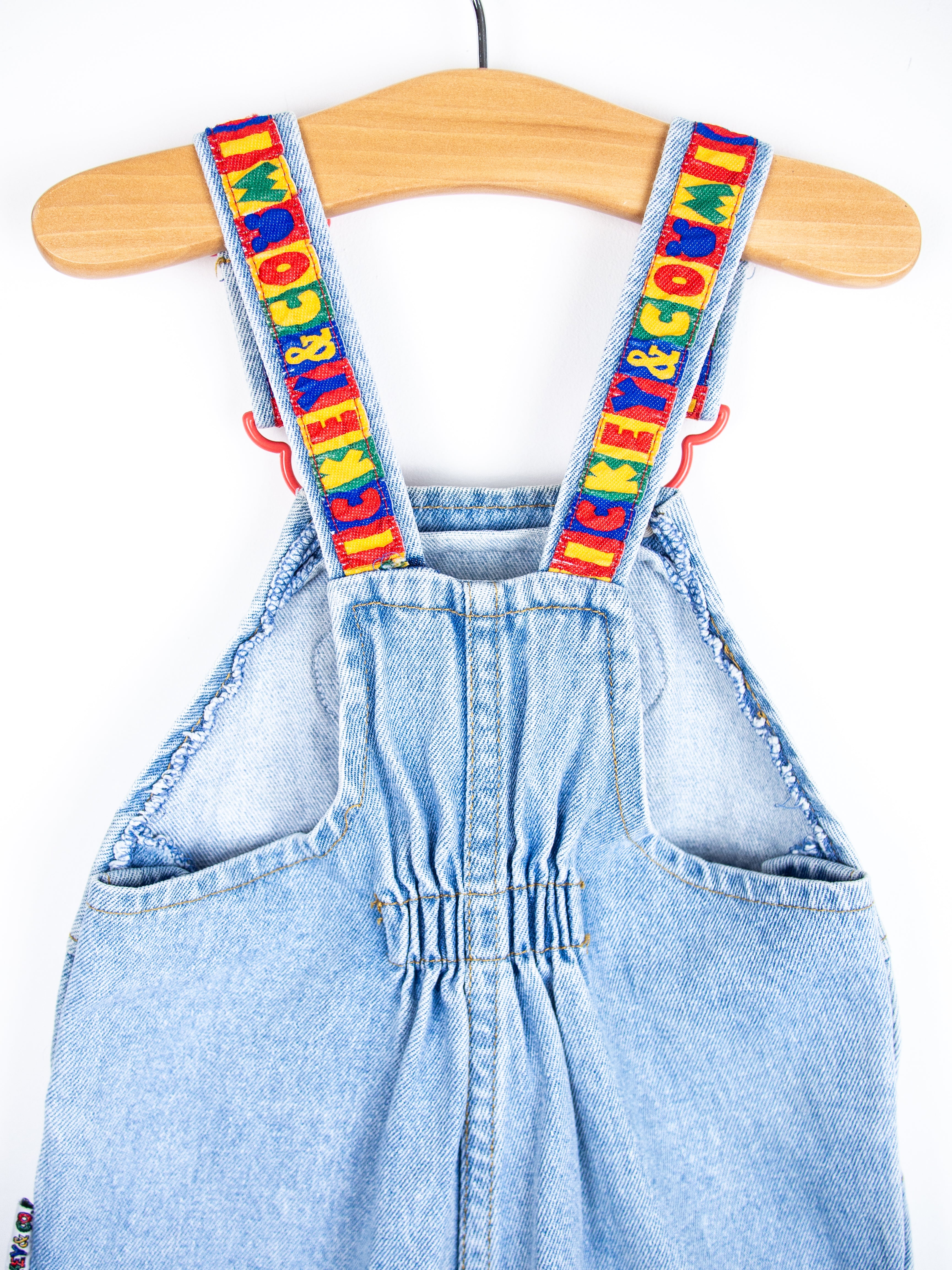 Vintage Disney Denim Mickey Mouse Dungarees - Age 18 months