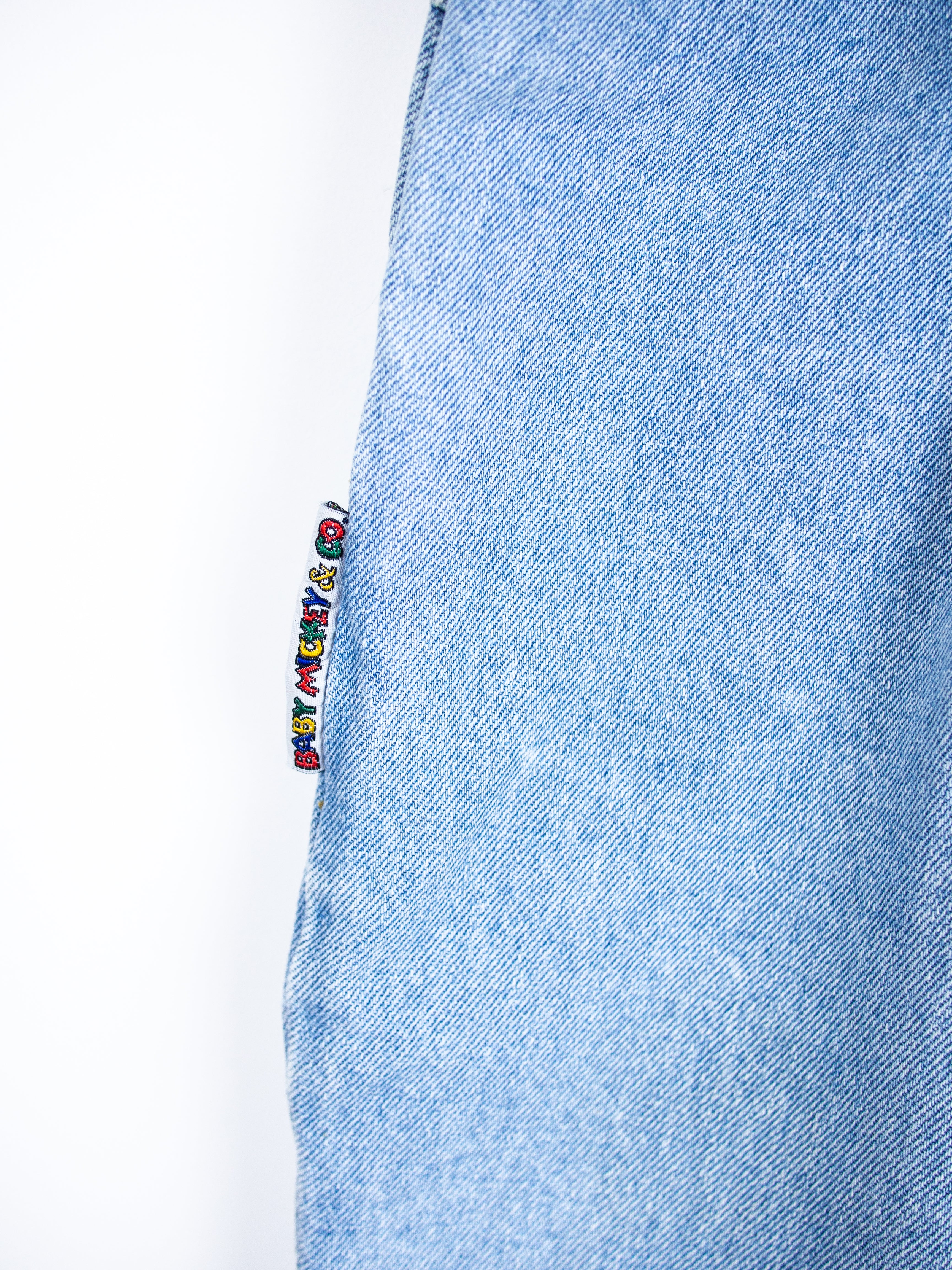 Vintage Disney Denim Mickey Mouse Dungarees - Age 18 months