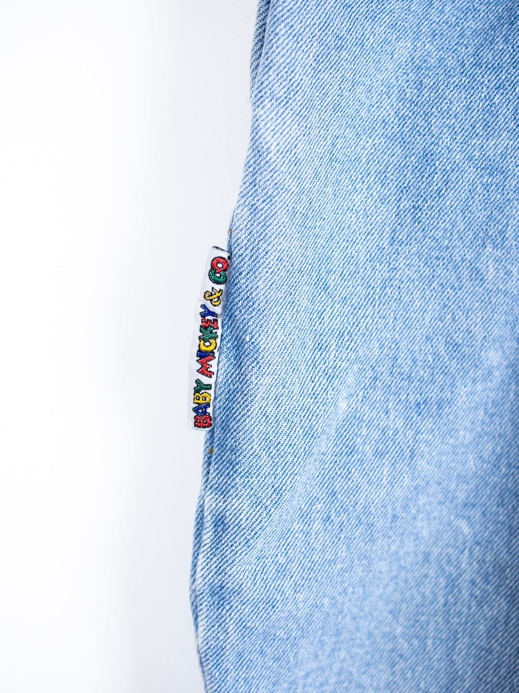 Vintage Disney Denim Mickey Mouse Dungarees - Age 18 months