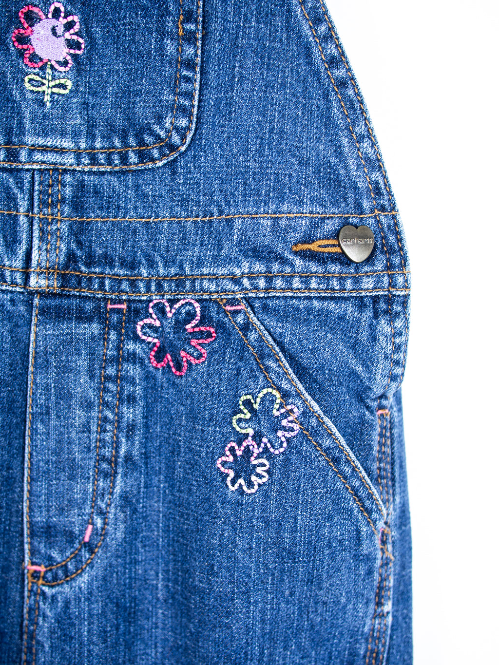 Carhartt Denim Flower Dungarees - Age 3T