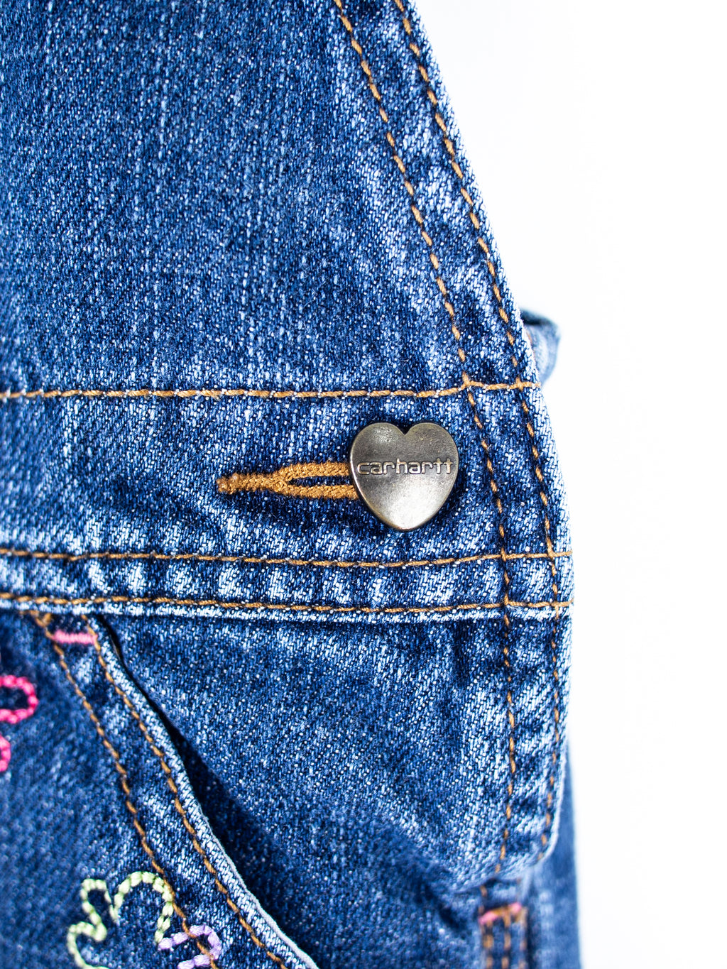 Carhartt Denim Flower Dungarees - Age 3T