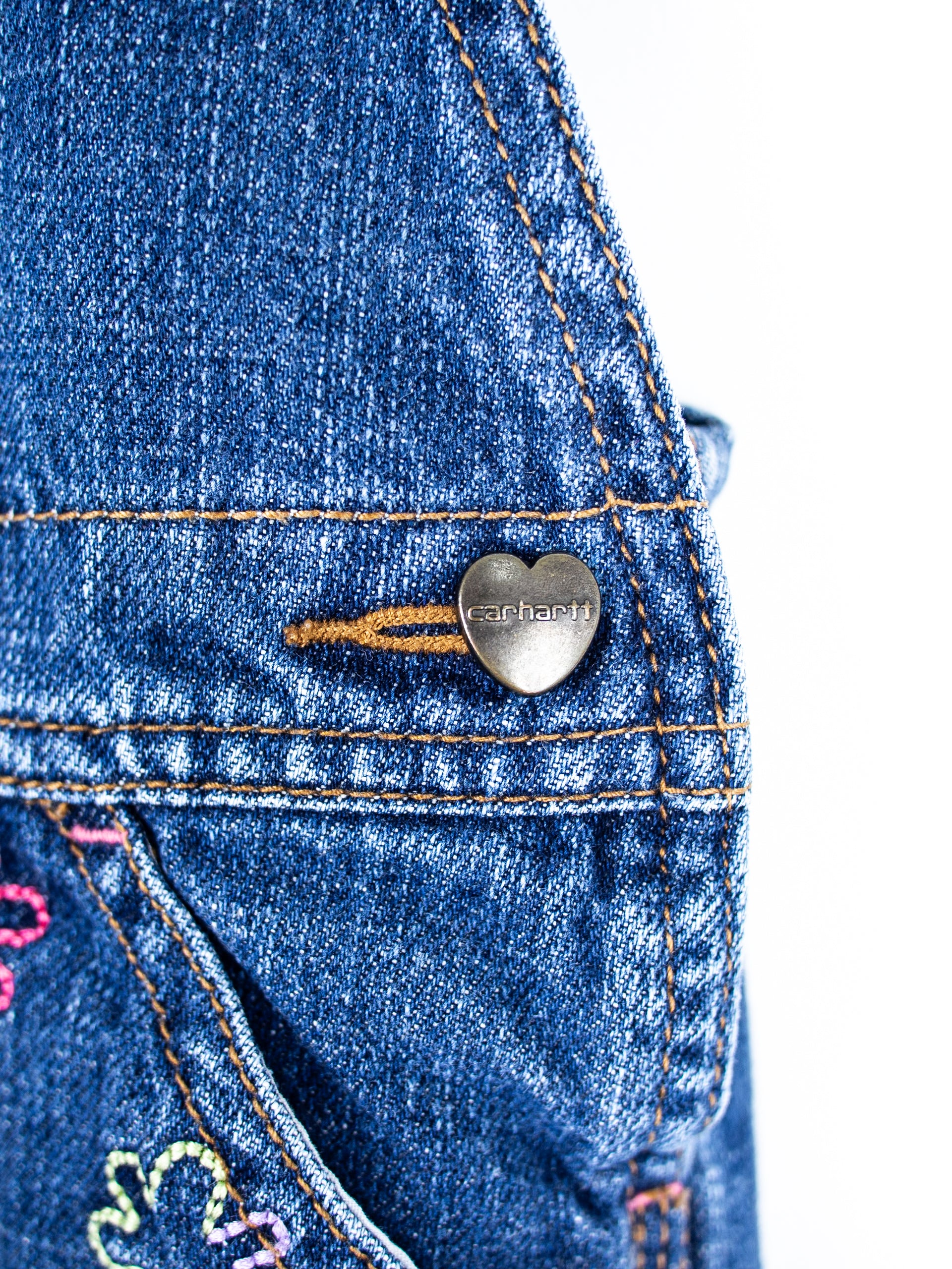 Carhartt Denim Flower Dungarees - Age 3T