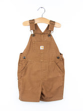 Load image into Gallery viewer, Carhartt Brown Dungaree Shorties - Age 2T
