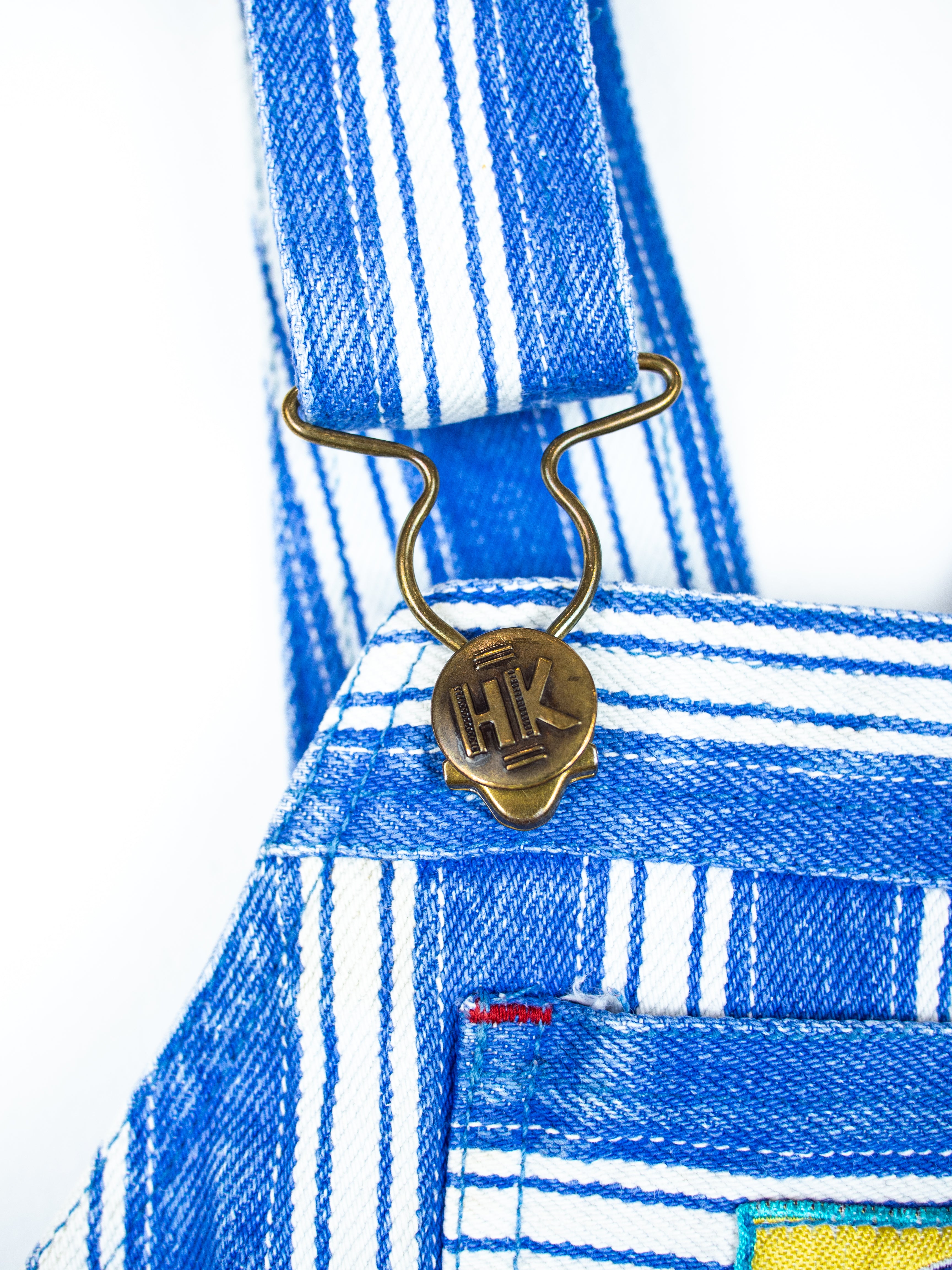 Vintage Stripe Dungaree Shorties - Age 2T - READ DESCRIPTION