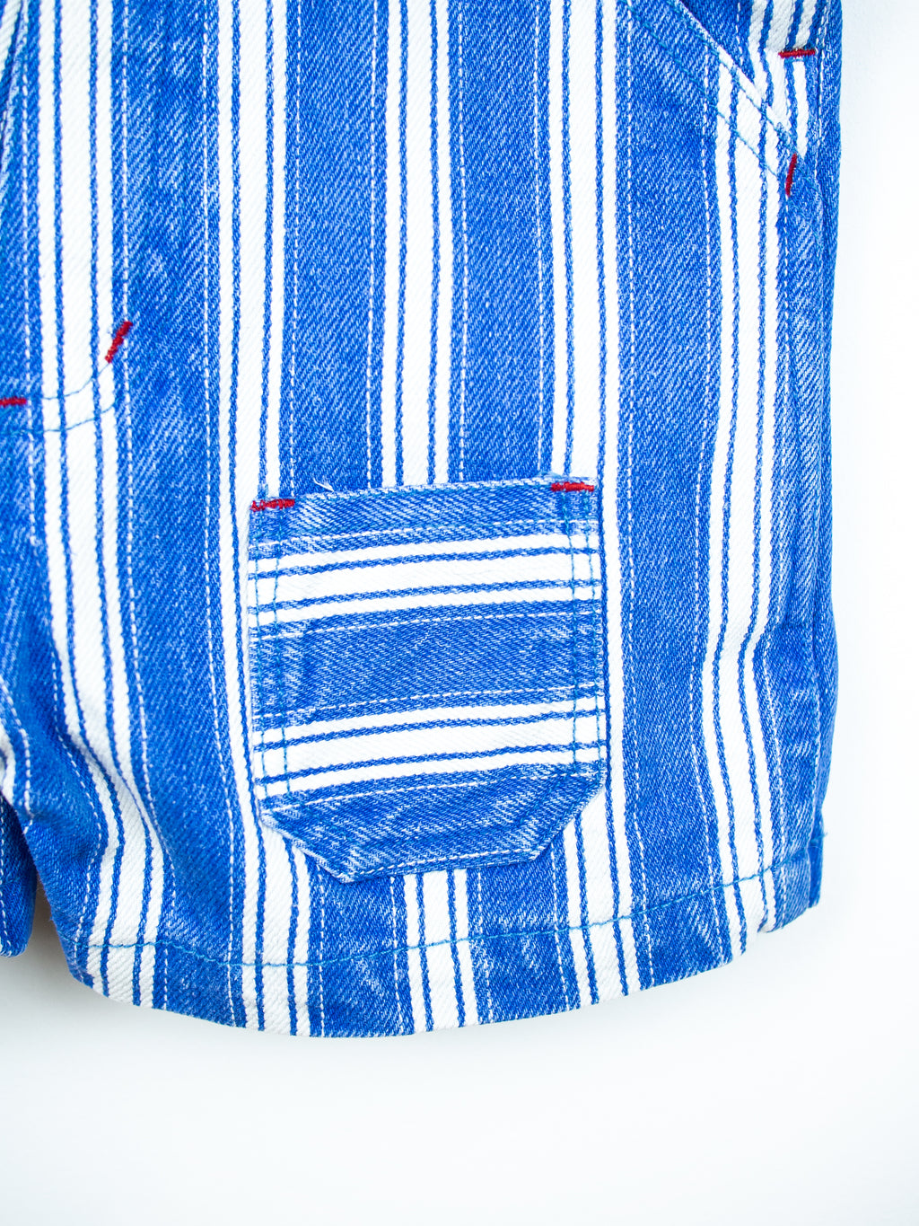 Vintage Stripe Dungaree Shorties - Age 2T - READ DESCRIPTION