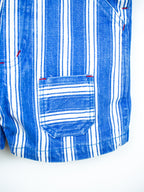 Vintage Stripe Dungaree Shorties - Age 2T - READ DESCRIPTION