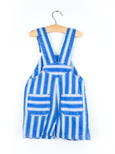 Load image into Gallery viewer, Vintage Stripe Dungaree Shorties - Age 2T - READ DESCRIPTION
