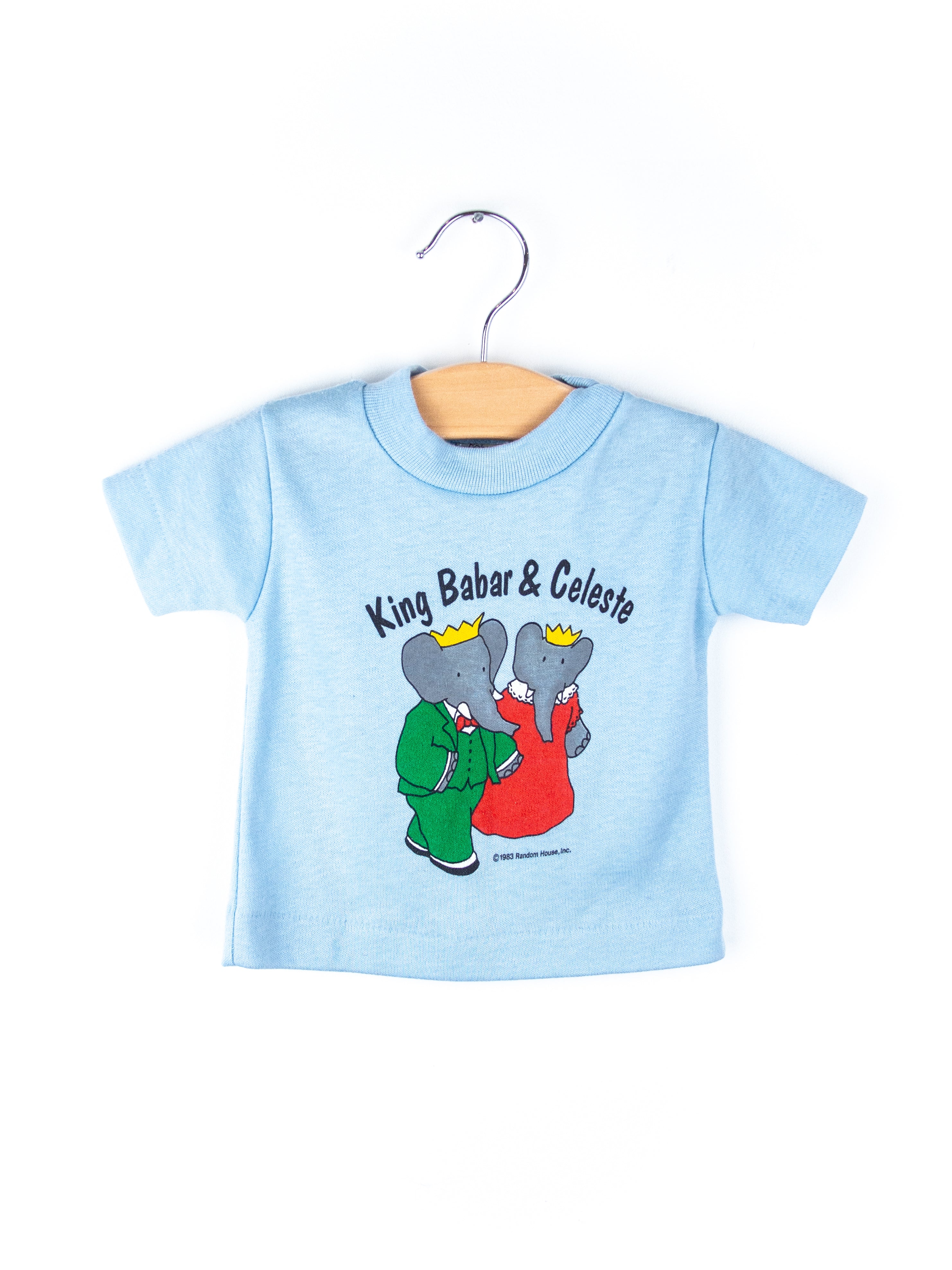 Vintage Babar & Celeste Blue T-Shirt - Age 0-3 months