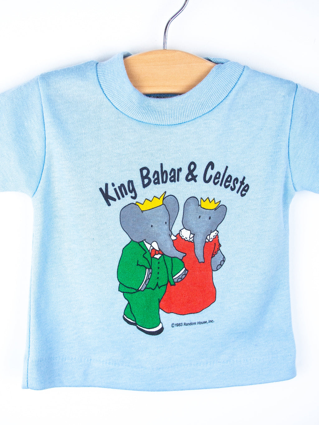 Vintage Babar & Celeste Blue T-Shirt - Age 0-3 months